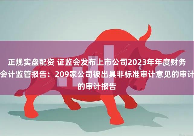 正规实盘配资 证监会发布上市公司2023年年度财务报告会计监管报告：209家公司被出具非标准审计意见的审计报告