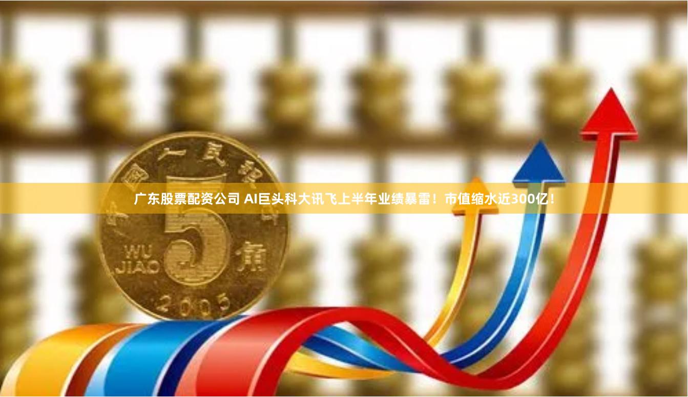广东股票配资公司 AI巨头科大讯飞上半年业绩暴雷！市值缩水近300亿！